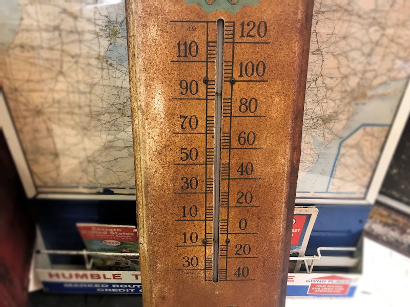1950s Frostie root beer thermometer